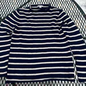 Crewcuts Navy and Cream Striped Knit
